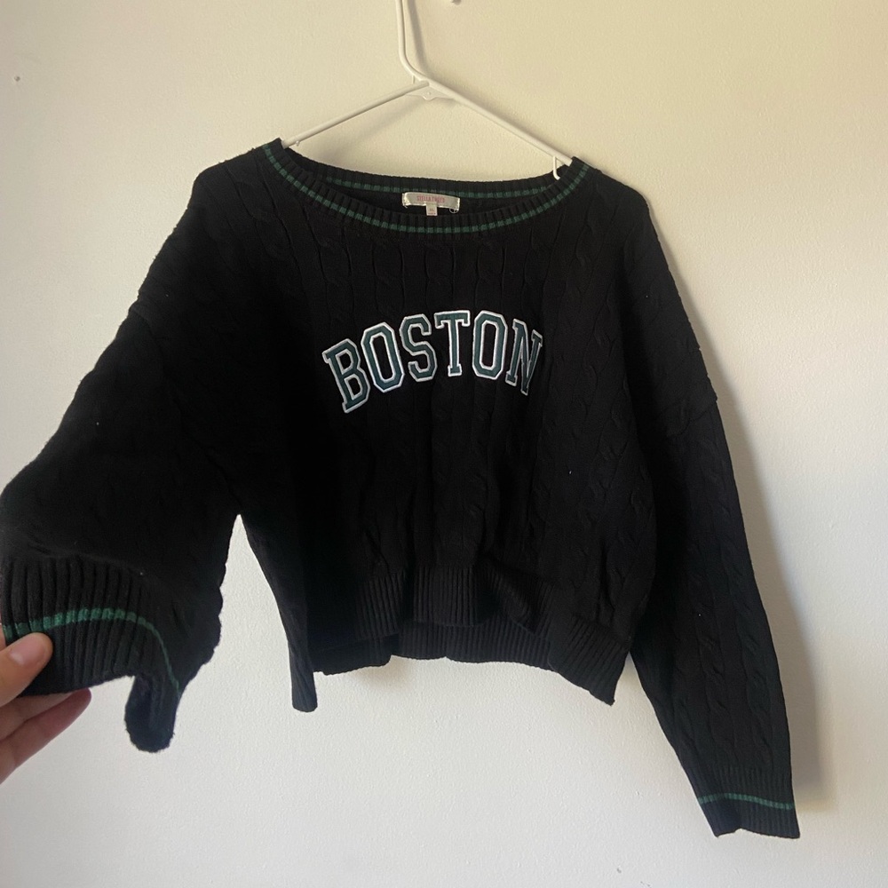 Stella Tweed Boston Cropped Varsity Sweater - Picture 5 of 10